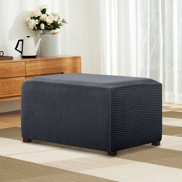 Chair and best sale ottoman slipcover set